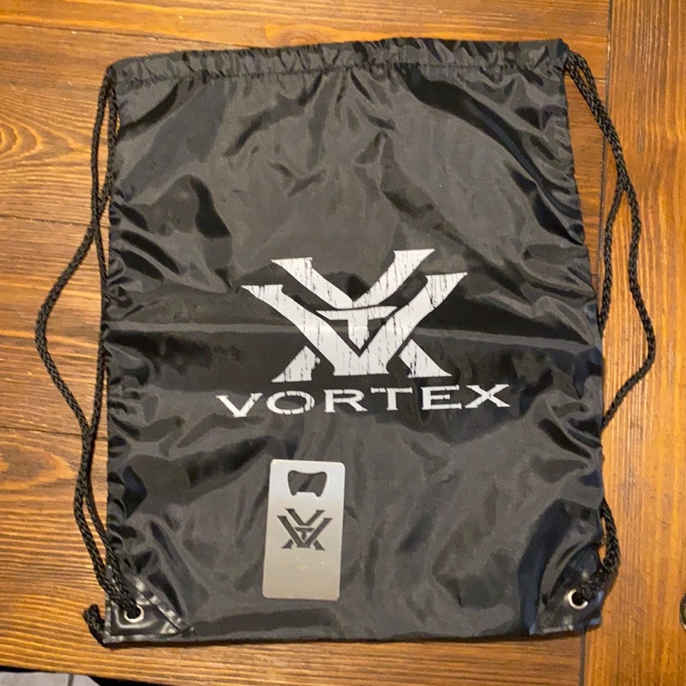 Vortex Drawstring Bag + Bottle opener